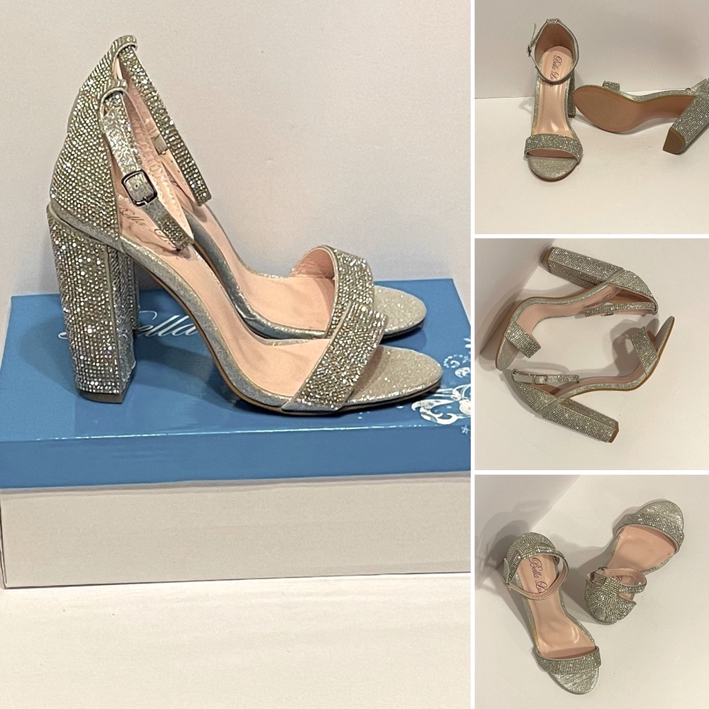 Open Toe Rhinestone Sandals - Picture 2 of 10